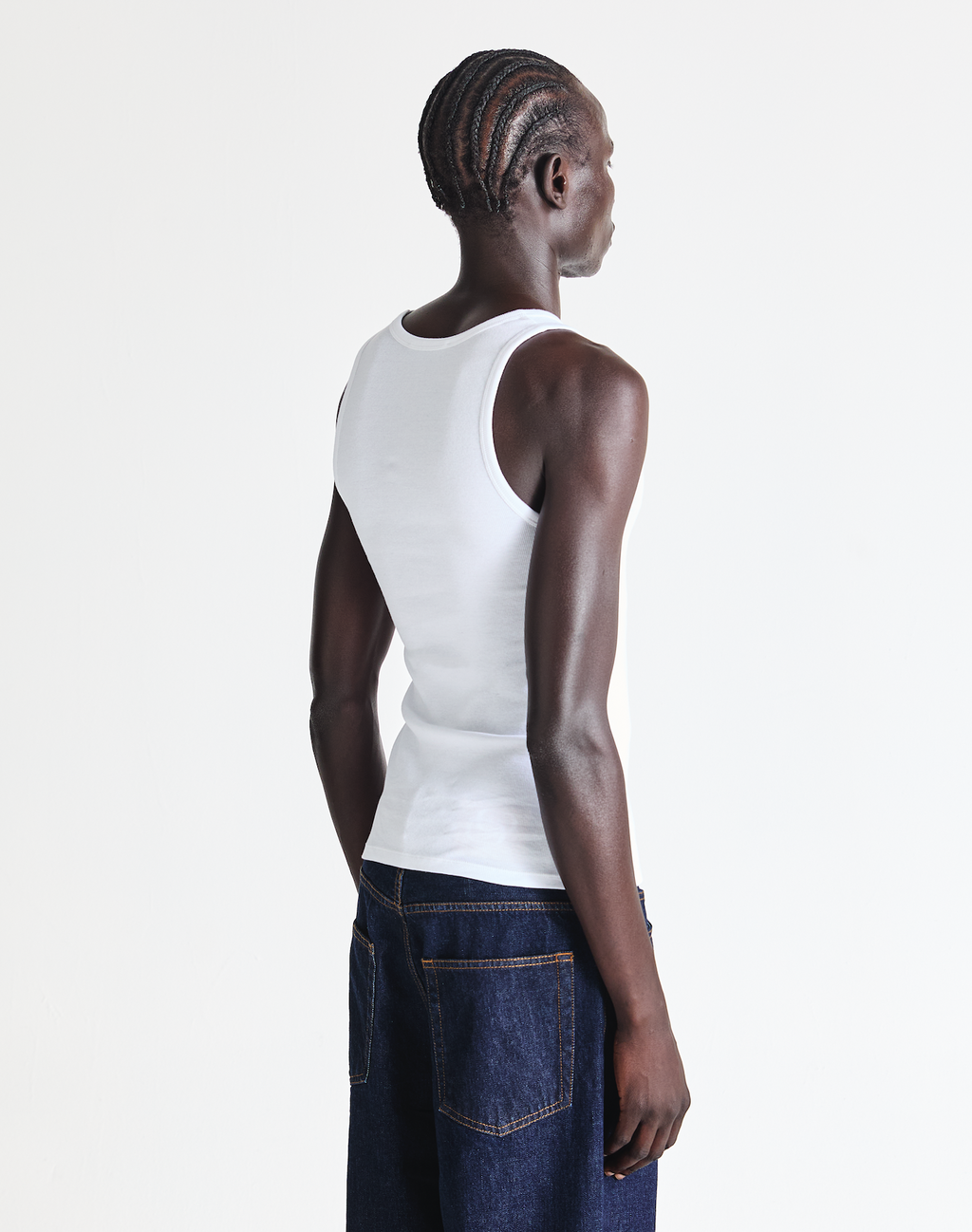Mens White Vest