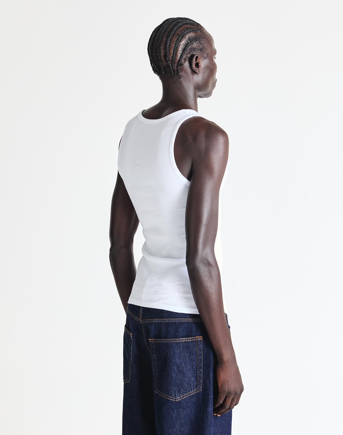 Mens White Vest