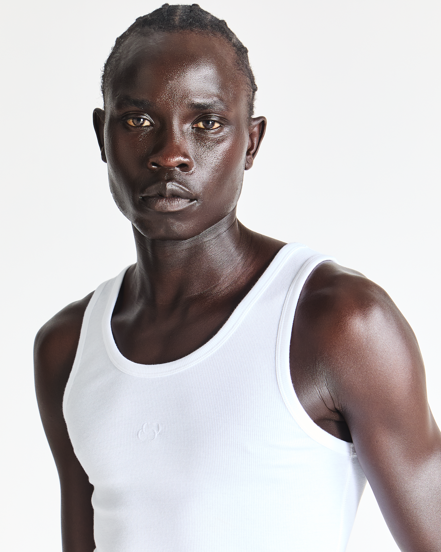 Mens White Vest